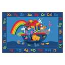 Carpets for Kids KID$Value Plus 72.96 Noah's Alphabet Animals Children's Classroom Rug 6ft x 9ft Rectangle Blue
