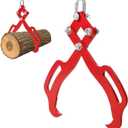 18" Log Lifting Tongs, Log Tongs with 2 Heavy Duty Steel Claws for Timber, Logging Tongs, Grapple, Log Grapple, Grapple Hook, Steel Tongs for Swivel Dragging And Log Lifting, Log Lifter for Tractors
