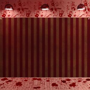 Remerry 2 Pieces Halloween Creepy Carnival Backdrop for Horrible Bloody Circus Tent Evil Decorations Clown Room Wall Horror Scary Birthday Party Supplies 7 x 5 ft