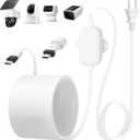 25ft Power Adapter for eufy Security SoloCam E30/S340/S220, C210, One-Piece Molding Charing Cable for eufyCam 3/S330, 3C/S300 with Extra Micro USB Adapter, Flat Power Cord for eufy Outdoor Use, IP67