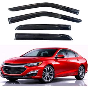 KPY Rain Guards Fit for 2016-2025 Chevrolet/Chevy Malibu, Out-Channel Window Visors Vent Wind Deflectors 4PC, Car Accessories for 16-25 Malibu (Excludes 2016 Limited Model)