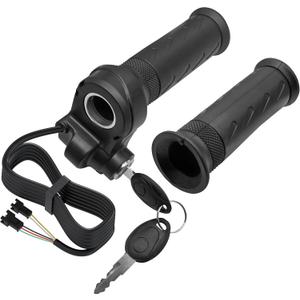 Full Twist Throttle Grip with 2 Keys,Compatible with Ridstar Q20, Q20, Electric Bike Throttle, Smooth Acceleration Control