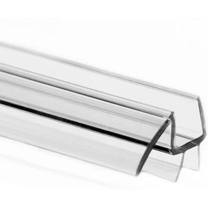 eatelle Shower Door Bottom Seal with Drip Rail for 3/16 (5mm) Thick Glass, 36" Long Sweep - Ultra Clear Polycarbonate