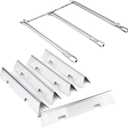 Uniflasy 7636 Flavorizer Bars and 69787 Burner Tube for Weber Spirit & Spirit II 300 Series Spirit II E-310 E-320 S-320 E/S330 with Front Control for Weber GS4 Replacement Parts 67046 68843