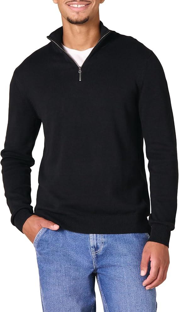 Half Zip Black Sweater XL