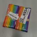 WISYOK 120 Pcs 6 Colored Jumbo Wooden Craft Sticks - Rainbow Wooden Popsicle Sticks for Creative Designs or Kids Education, Home Art Projects