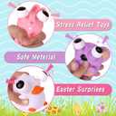 8 Pieces Jumbo Surprise Golden Easter Eggs Fillers with Eye-pop Fidget Toys, Easter Basket Stuffers Large Easter Eggs with Toys Inside, Easter Egg Hunts Party Favors for Kids Boys Girls Toddler Teens