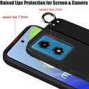 Case for Motorola Moto G24 4G / G04 4G /G04S / E14 4G Phone Case, Wrist Strap Hand Holder Bracelet Silicone Protective Cover Case - Black