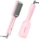 ABLEGRID Hair Straightener Brush,Straightening Comb for Women,Portable Hair Styling Wand with 5 Temps,Fast Heating,Anti Scald Support and Dual Voltage
