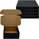 24 Pack 7x6x3 inch Black Shipping Boxes ，Cardboard Packaging Boxes for Mailing Shipping Corrugated Cardboard Boxes for Packaging Small Business Craft Flat Shipping Boxes Empty Gifts Giving Products