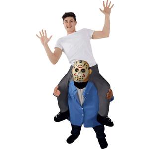 Morph Serial Killer Piggyback Costume Adult, Piggy Back Costume Adult, Killer Halloween Costumes for Men (One Size)
