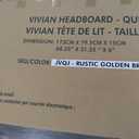 Bme Vivian Headboard ONLY, Rustic & Scandinavian Style with Solid Acacia Wood, Easy Assembly, Queen, Rustic Golden Brown
