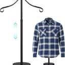 Reusable Shirt Display Stand-Mannequin Torso Tshirt Display Stand for Retail/Vendors,18-33" Adjustable Dress Form Mannequin Stand Clothes Rack,Portable Stable Holder Jacket Coat Hanger,All Metal/Black