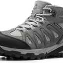 NORTIV 8 Women's Waterproof Hiking Boots Outdoor Trekking Camping Trail Hiking Boot (6, Light Grey)