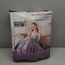 Mlivrom Heated Throw Blanket with 19 hrs Timer AutoOff & 8 Heating Levels, Flannel Electric Blanket Full Body Warmth, ETL Certified & Machine Washable