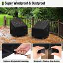 MR. COVER Outdoor Chair Covers Waterproof, Patio Furniture Covers for Rocking Chair, Heavy Duty Anti UV Chair Cover, Fits up to 35W x 37D x 36H Inches, Air Vent and Handles Included, Black, 2 Pack