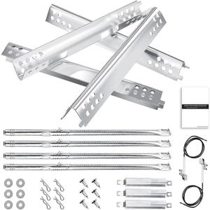 Hisencn Grill Replacement Parts for Charbroil Performance 463342119, 463332718, 463347017, 463335517, 463376419, Grill Parts for Char-Broil 4 Burner Grill 463377017, 463376017, 16.93 inch Heat Plate