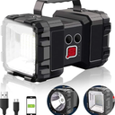 AlpsWolf Rechargeable Flashlight, LED Spotlight Flashlight 10000 Capacity 1200LM 20h UltraLong Standby 3+4 Lights Modes Camping Flashlight Waterproof with USB Output as a Power Bank