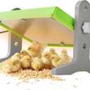 Fuzzy Bird Chick Brooder (12''*8'') Brooder Heater for Chicks Ducks and Birds Incubation Heating Keep Chicks Warm Newly Upgraded Temperature Adjustable Height Adjustable Chick Heating Plate - Green