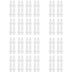 Interlocking Christmas Tree Fence Panels Set PVC Lightweight for Xmas Tree Decoration Traditional Sturdy Decorative Border, 24 Pieces