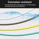 50Foot 4Pin 5Wire Trailer Wire Harness, Premium Towing Wiring Solution, Extended Length Boat Trailer Wiring Kit, 4-Way Trailer Light Wire Brown/Green/Yellow/White for RV Boat Marine