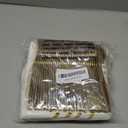 White and Gold Paper Plates Napkins Party Supplies,Disposable Gold Dot Paper Dessert Plates,105 PCS Birthday Plates and Napkins Party Supplies for Wedding(Serves 35 Guests 7")