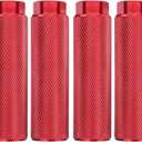 SMALLSTARIII Bike Pegs 4Pcs Aluminum Alloy Anti-Skid Lead Foot Bicycle Pegs 3/8 inch Axles (Red4 pure)