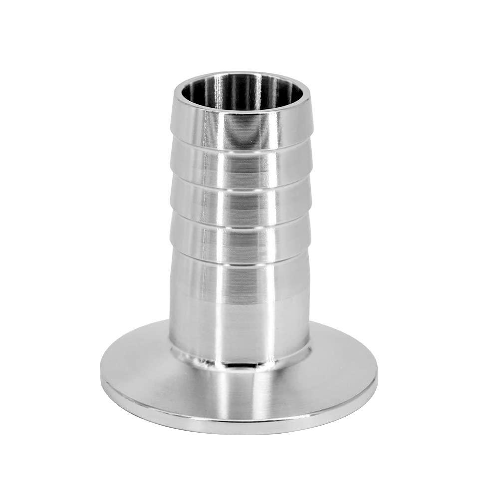 Beduan 1.5" Tri Clamp to 1" Barb Fitting Stainless Sanitary Home Brew Adapter (Ferrule OD 50.5mm)