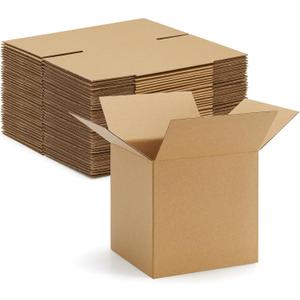 Eupako 6x6x6-Small-Shipping-Boxes-30-Pack-Brown-Corrugated-Box-Mailers, Cardboard Boxes for Packaging Small Business, Mailing