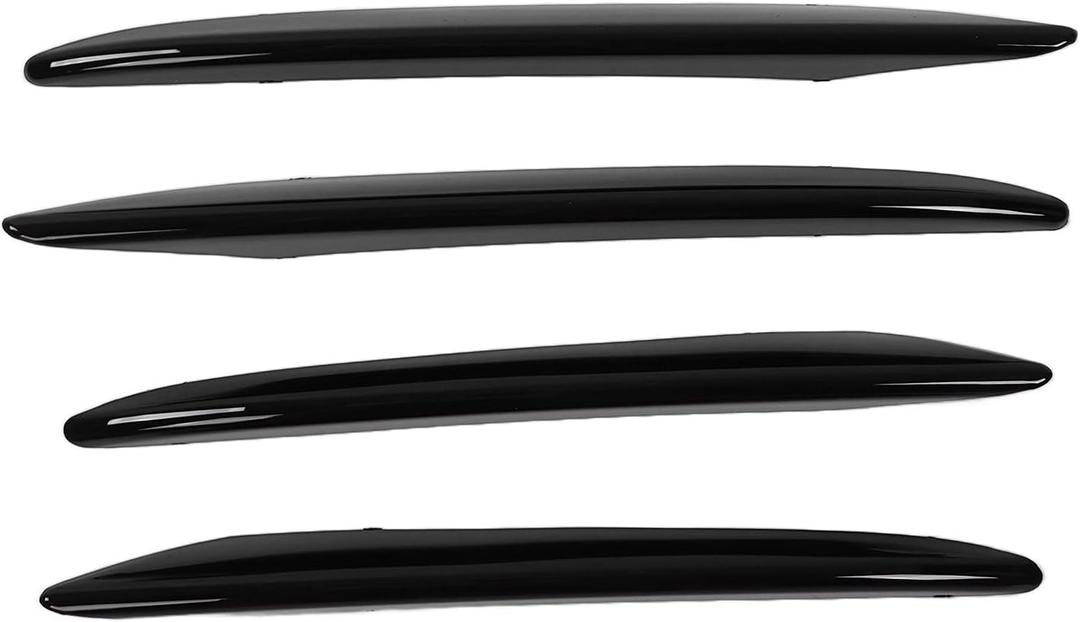 4PCS Front Corner Mesh Grill Car Side Air Vent Fog Lights Exterior Cover Trims Replacement for Benz E-Class W213 AMG Line Universal 2016-2020, Black