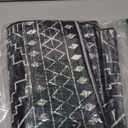 Wonnitar Moroccan Bathroom Rug,Washable 2x3 Small Bath Mat, Boho Tribal Soft Kitchen Sink Mat, Non-Slip Geometric Entry Way Rug, Low-Pile Indoor Carpet for Bedside Entrance Laundry (Black,2'x3')