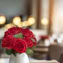 InnoGear Artificial Flowers, 50 Pcs Dark Red Foam Fake Roses Bulk with Stems for Mother's Gift Decoration Celebration DIY Wedding Bouquets Centerpieces Bridal Shower Party Christmas Tree