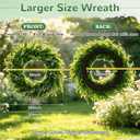 28 Inch Large Eucalyptus Wreath for Front Door,Large Green All-Season Decor