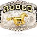 Western Rodeo Belt Buckle for Men Big Cowboy Rodeo Horse Belt Buckles Large Belt Buckle Halloween Christmas