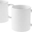 Cricut Beveled Blank, Ceramic-Coated, Dishwasher & Microwave Safe Mug to Decorate, Mug Press & Infusible Ink Compatible,12 Oz Sublimation, Ideal for Crafts and Printing, 2 Count, White