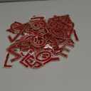 72 Pcs Rhinestone Letter Stickers - Crystal Alphabet A-Z & Number 0-9 Self-Adhesive Letter Patches Bling Glitter Stickers for Clothing Craft Decor (Red)