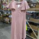 Bbonlinedress Vintage Cocktail Dress V Neck Women Formal Wedding Guest Retro Church Tea Length Mother of The Bride Dress M