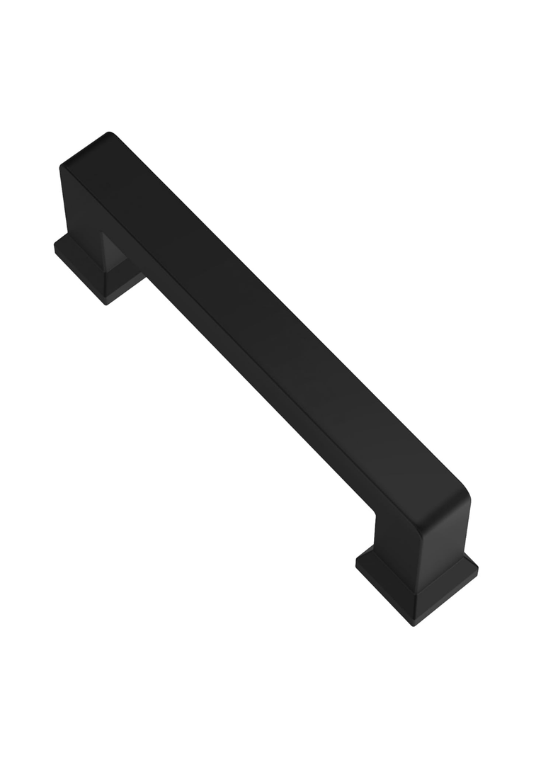 Alzassbg 10 Pack Matt Black Cabinet Pulls, 3-1/4 Inch(82.5mm) Hole Centers Modern Cabinet Handles Kitchen Pulls for Cabinets and Drawer AL3043MB