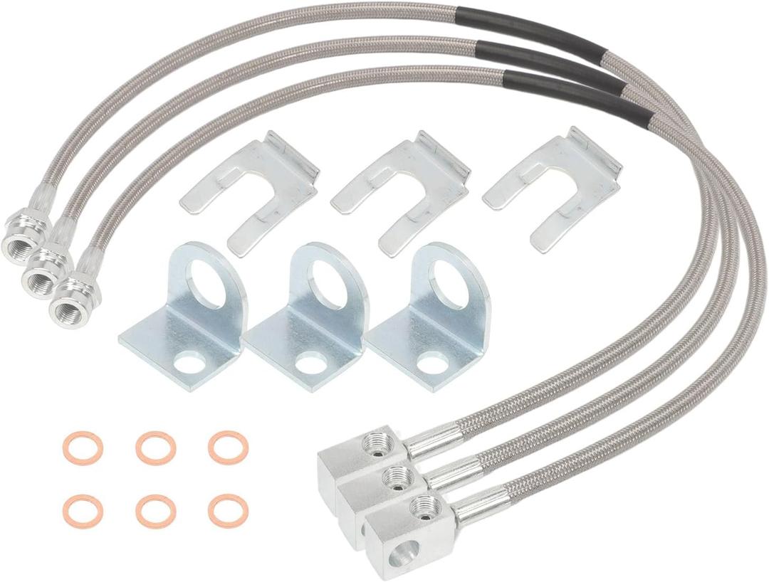 89715 Stainless Brake Lines Extended Front and Rear for TJ YJ 87-06 Cherokee XJ 84-01 4-6" Lift