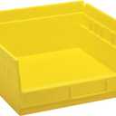 Quantum Storage Systems QSB109YL Economy Part Organizer Yellow Bins 12" L x 12" W x 4" H 8 Pack