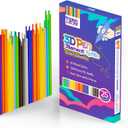 Topus 150Pcs 3D Pen Filament Refills Compatible with 3Doodler Start+ Pen, 25 Colors 3D Filament Bundle, 3D Pen Refill Sticks with 15cm x 6Pcs Per Color, Low Print Temperature PCL Filament 2.5mm Thick