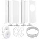 Portable Air Conditioner Window Vent Kit with 2pack 3m Seal, Sliding AC Vent Kit for Exhaust Hose (5.9"/15cm)