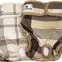 Pet Parents Washable Dog Diapers (3pack) + Extendrs of Durable Doggie Diapers, Premium Dog Diapers Female & Male (Medium, Oxford)