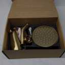 Tub Shower Faucet Set, Tub and Shower Trim Kit with 6 Inch High-Pressure Rian Shower Head,Shower Head and Handle Set, Brushed Gold