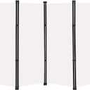 MAYOLIAH 4 Panel Room Divider Screen 6Ft Tall Foldable Privacy Dividers Indoor Wall Partition Room Separator White