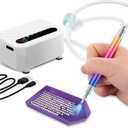 Diamond Art Pens No Wax Needed, Vacuum Diamond Painting Pen Electrical Pick Up AB-Stones, Rechargeable Vacuum Pump, Low-Noise, 3 Suction Modes & Indicator Lights for Remaining Electric, Storage Tray