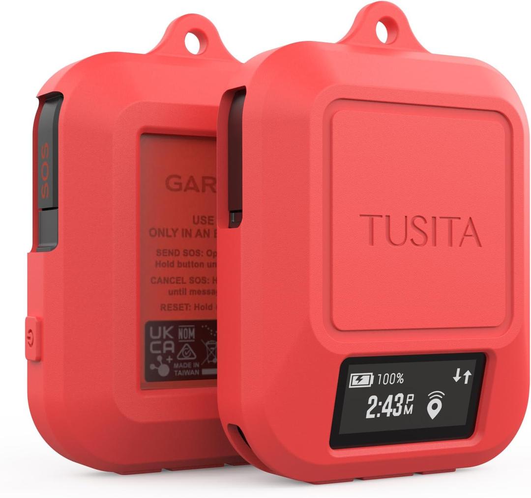 TUSITA Silicone Case Compatible with Garmin inReach Messenger Plus,Red - GPS System Accessories TUSITA Silicone Case Compatible with Garmin inReach Messenger Plus,Red - GPS System Accessories