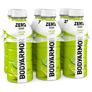 BODYARMOR ZERO Sugar Lemon Lime Electrolyte Drink, Natural Flavors, 16 Fl Oz Bottles (6 Pack), B Vitamins & Antioxidants Sugar Free Hydration, BBD:  February 24, 2026