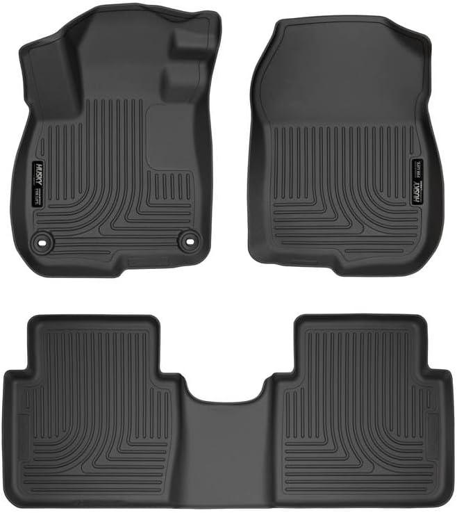 Husky Liners Weatherbeater Floor Mats | Fits 2017-2022 Honda CR-V (Includes Hybrid Model) | Front & 2nd Row, 3-pc Black - 99401