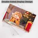 Acrylic Picture Frame 3x5, Double Sided Photo Frames for Refrigerator with Magnetic Corners, Transparent Acrylic Frame for Desk or Tabletop Display Family,Wedding, Baby Pictures(2 Pack)